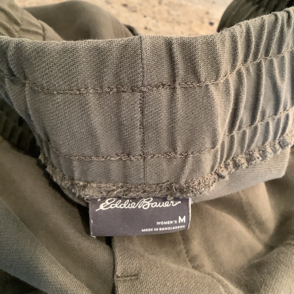 Eddie Bauer Green Knit Pull On Pants Size Medium With Drawstring - Picture 4 of 7